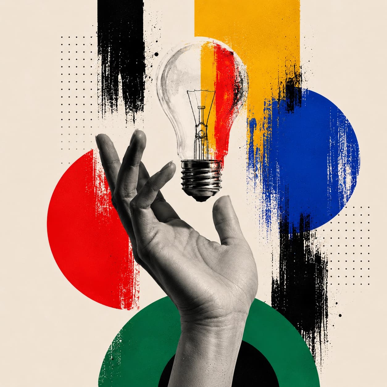 Ideas made visible commercial illustration panel by Paul Ikin